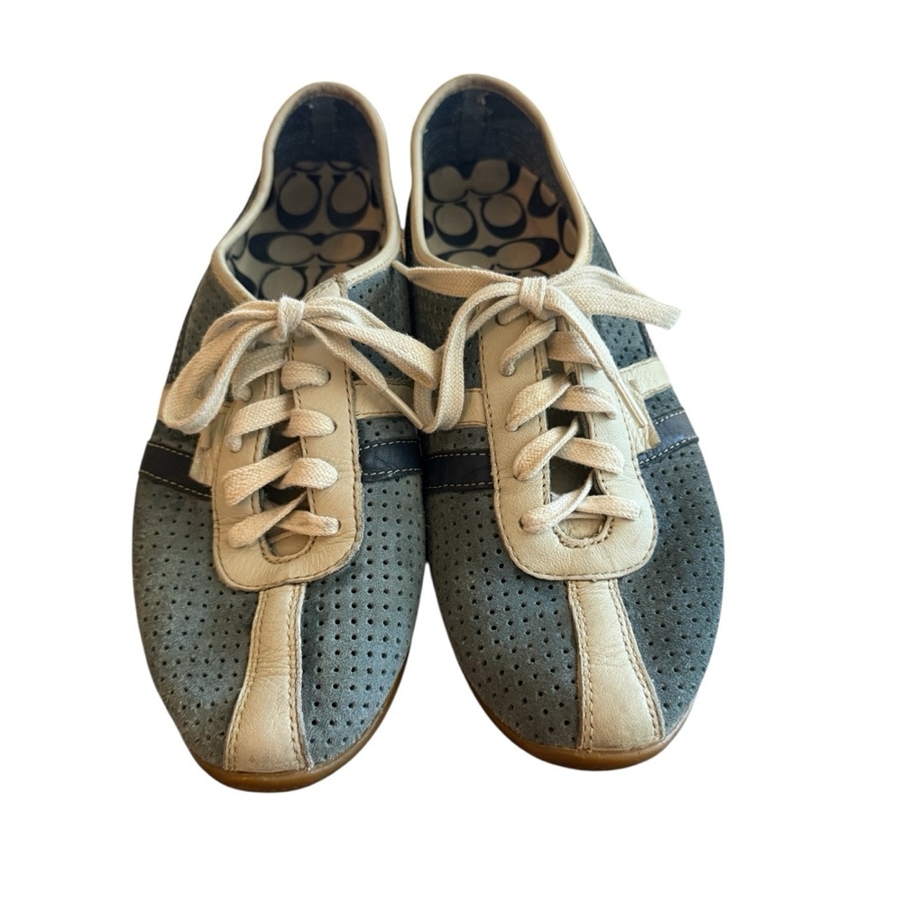 Coach Ellie Sneakers - Vintage Perforated Suede Shoes Women’s Size 7